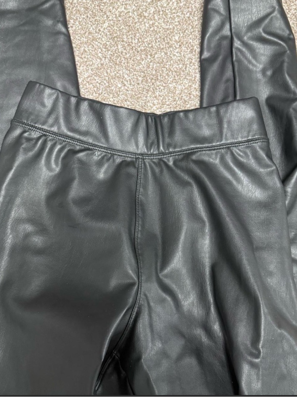Black Faux Leather Leggings